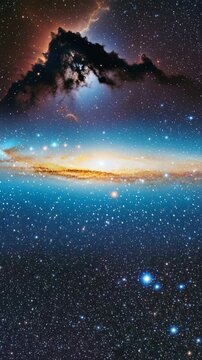 Cosmic Nebula: Celestial Wonders, Galactic Panorama, Starry Night Sky