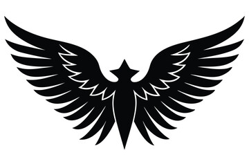 Fototapeta premium christmas angel wings silhouette vector art