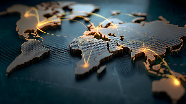 map of the world with a globe