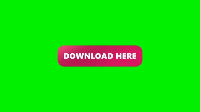 DOWNLOAD HERE Button. Simple, clean animation perfect for websites or apps UI,UX,GUI. animation on green background 4k video