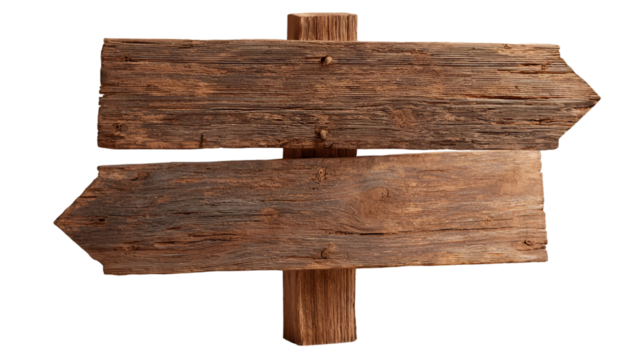 Rustic Wooden Signpost