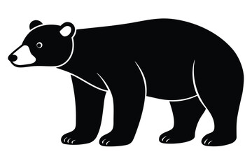 Fototapeta premium polar bear cub silhouette vector art