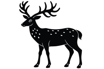 reindeer silhouette vector art