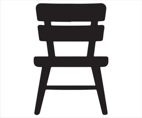 Silhouette of wooden chair furniture seat illustration