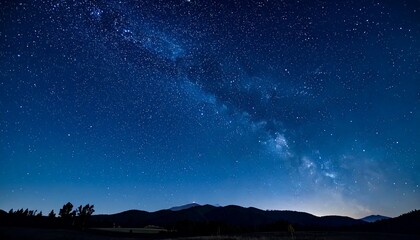 Night sky panorama with Milky Way