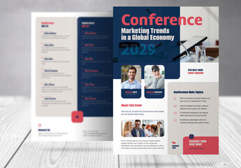 Business Conference Agenda and Program Flyer