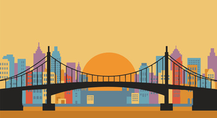 City Bridge at Sunset