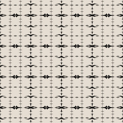 seamless black and white abstract pattern with ornament decorative elements geometric background modern print for fabric background surface design packaging vector illustration