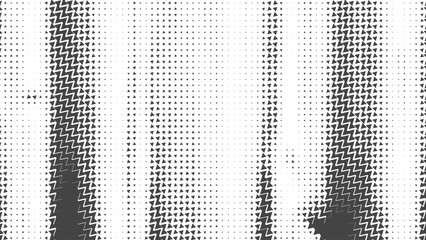 Abstract monochrome halftone dots forming vertical stripes and soft gradient on white vector backdrop modern minimal graphic texture for posters banners covers and design
