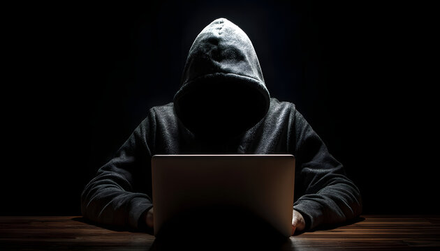 Vol informatique par un hacker image id&eacute;ale pour artcle ou blog sur la s&eacute;curit informatique et le vol dedonn&eacute;es