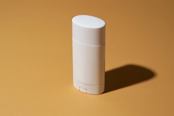 Minimalist Deodorant Stick on Warm Background with Soft Shadow for Product Mockup