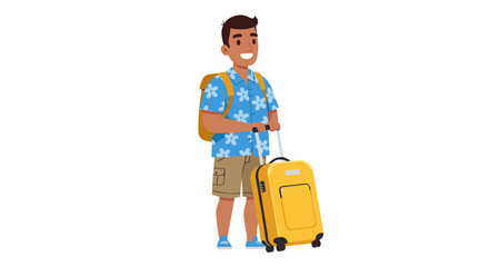 Fun Travel Vector Collection – Luggage, Airport, Airplane and Vacation Icons on White Background