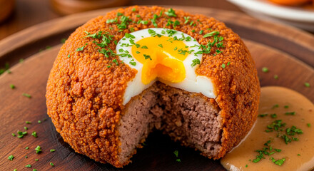 Fototapeta na wymiar A traditional brazilian bolovo croquette
