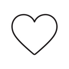 heart icon line art silhouette