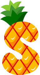 Pineapple Alphabet S Letter