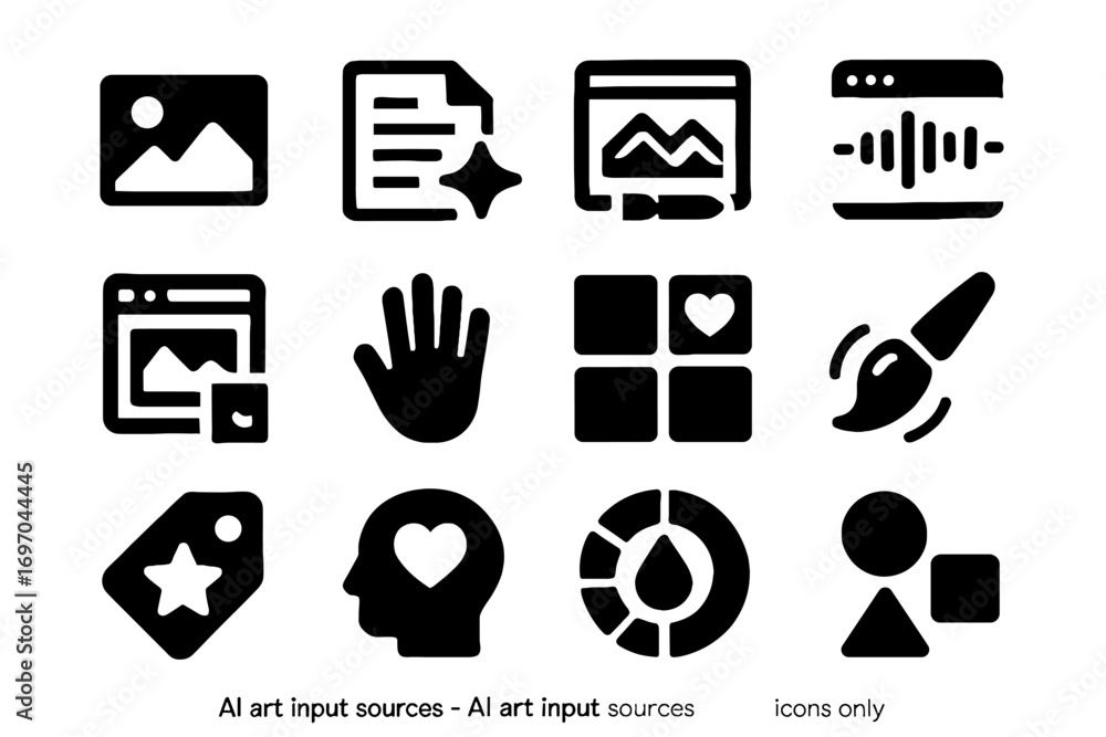 Aufkleber reference selector prompt vector art concept brush ai tag generator input icon