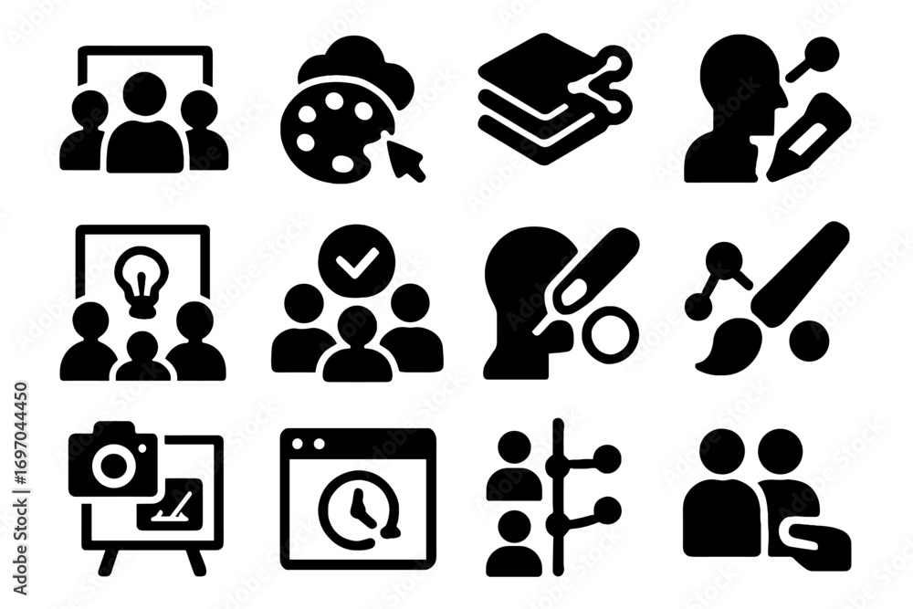 Aufkleber voting collaborative team history icon annotation system ai tool shared vector layer