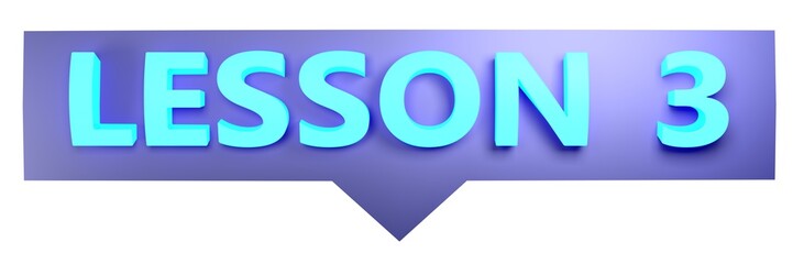 LESSON 3 Menu item blue