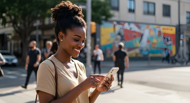 Person checking map on smartphone, exploring directions and digital navigation in urban setting.
