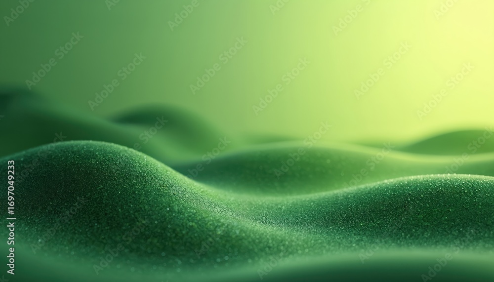 Poster abstract green lime gradient with granular texture. smooth, soft, blurry shapes create dynamic, flui