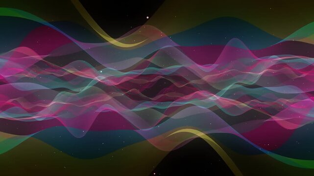 Colorful Abstract Waves background animation suited for broadcast, commercials and presentations. It can be used in Ethereal and Cinematic Videos also.
