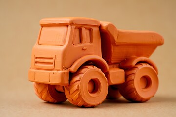 Handmade Clay Dump Truck A Rustic and Charming Toy Vehicle