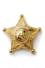 golden star on white background