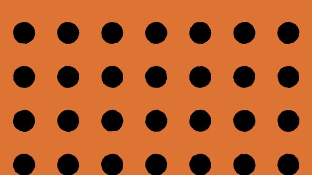 Seamless polka dot pattern animation video loop.