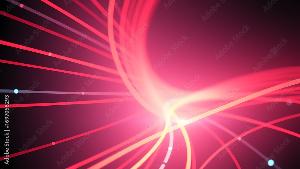 Aufkleber neon futuristic artificial intelligence background of abstract gradient glowing lines virtual ai ass