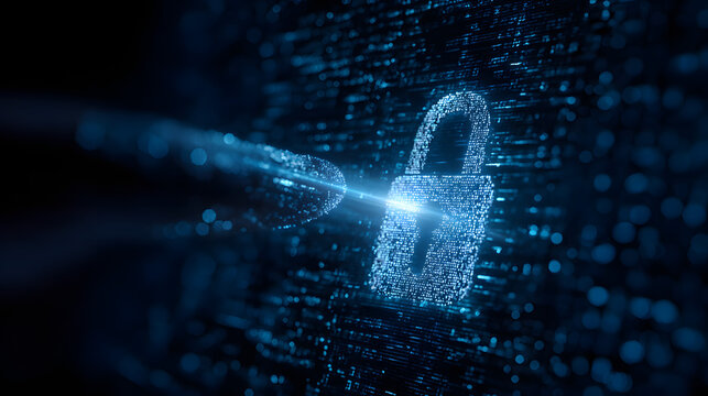 Cyber security access control data protection personl information privacy concpt. Generative AI.