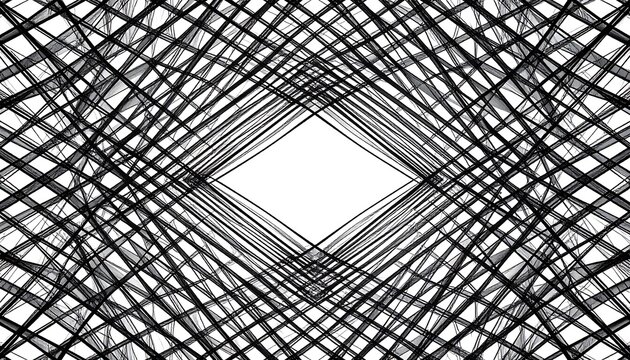 Abstract black and white geometric pattern