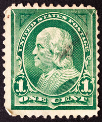 UNITED STATES OF AMERICA - CIRCA 1910.A postage stamp printed in the United States depicts a...