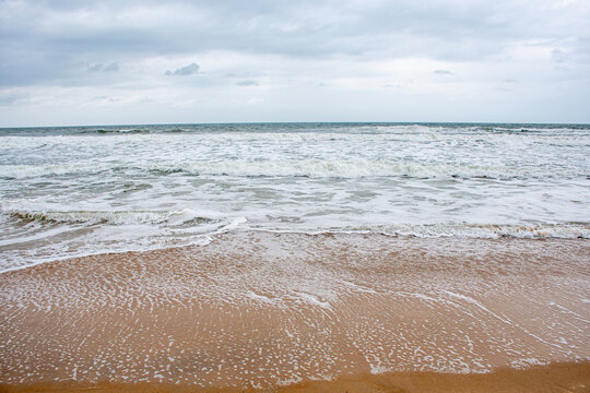 San Pedro Beach in Ivory Coast &ndash; Golden sand and Atlantic Ocean waves