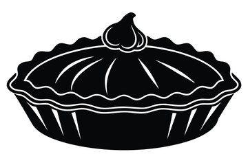 pumpkin pie silhouette vector art design