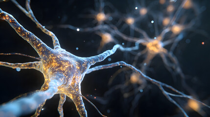 Illustrative 3D Animation of Neural Network. Concept Chatbot, Artificial Inteligence, Deep Learning, Macine Learning and Large Lanuage Model Visualization.