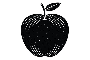 apple silhouette vector art design