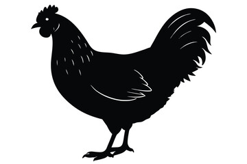 chicken silhouette vector art design