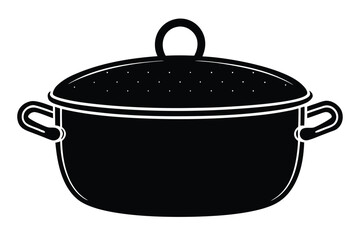 cooking pot silhouette vector art design