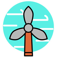 vector illustration of a fan turbine