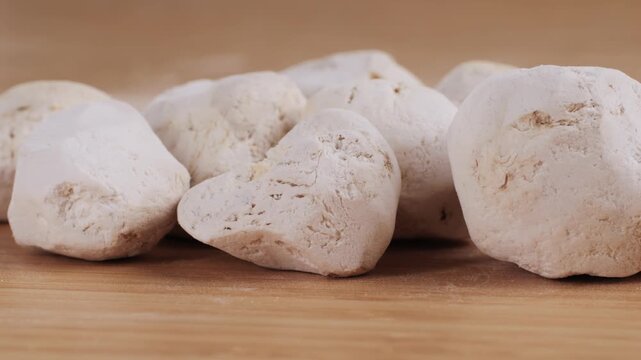 White chunos potatoes from Peru, chuno food from potato, bolivian peruvian traditional dish. 