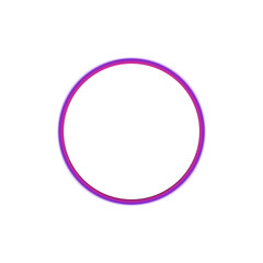 Purple Pink Neon Circle Outline – Minimal Glowing Round Frame for Digital Art, Modern Design, and Background Graphics