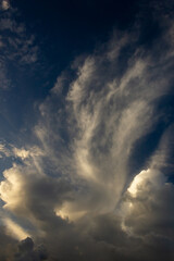 Cloudscape has been developing in gorgeous form. The vast blue sky and clouds sky background.