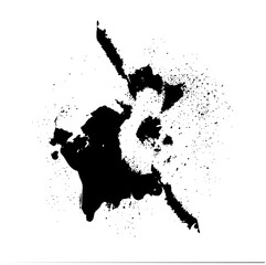 Vector Abstract black splash with dynamic vector shapes.