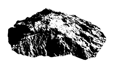 Vector Detailed rock formation with textured surface.