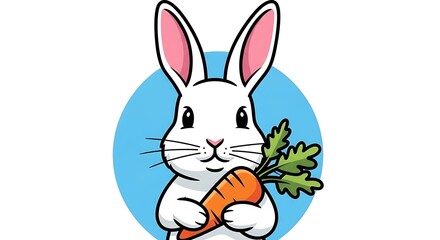 Obraz premium Bunny with Carrot.