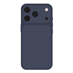 2025 Model High-End Smartphone Vector Illustration in Deep Blue