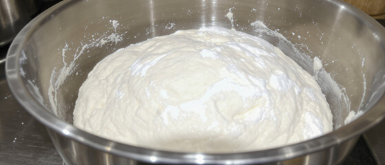 Bread Dough Rising in a Bowl