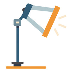 Modern Desk Lamp with Adjustable Arm and Orange Light Shade table lamp lighting