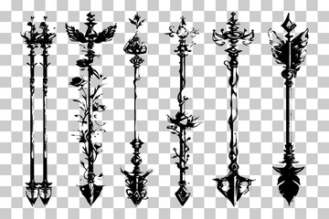 Abstract collection of diverse arrow designs featuring geometric, hand-drawn, grunge, colorful, and minimalist directional symbols arranged in varied styles for navigation, decoration, modern arrow