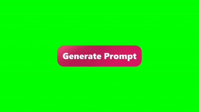 Generate Prompt Button. Simple, clean animation perfect for websites or apps UI,UX,GUI. animation on green background 4k video